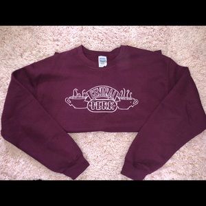 Friends crew neck sweatshirt - maroon color